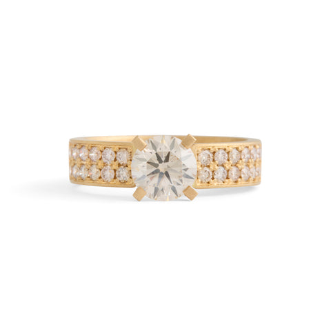 Les Fleurs Champagne Diamond Ring by Emma Jane Donald