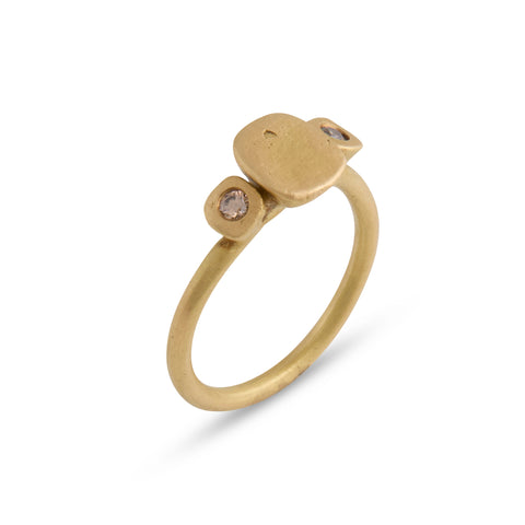 Champagne Diamond Gold Ring by Djurdjica Kesic