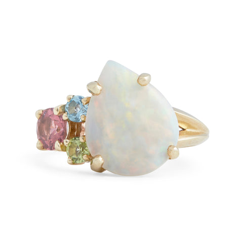 Kaleidoscope Opal Gem Ring by Melanie Katsalidis