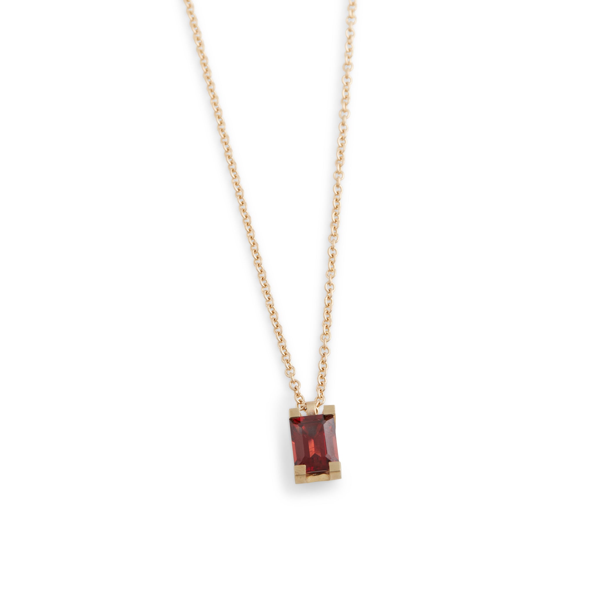 Curve Claw Garnet Pendant