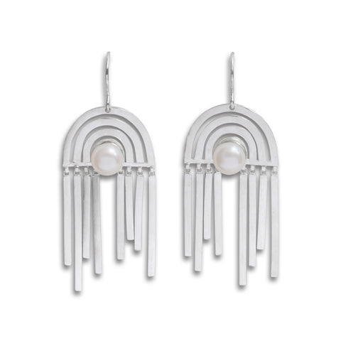 Shift with Pearl Earrings by Julia Storey