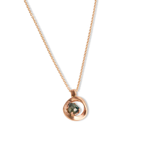 Turning Landscape Parti Pear Pendant by Julia Storey