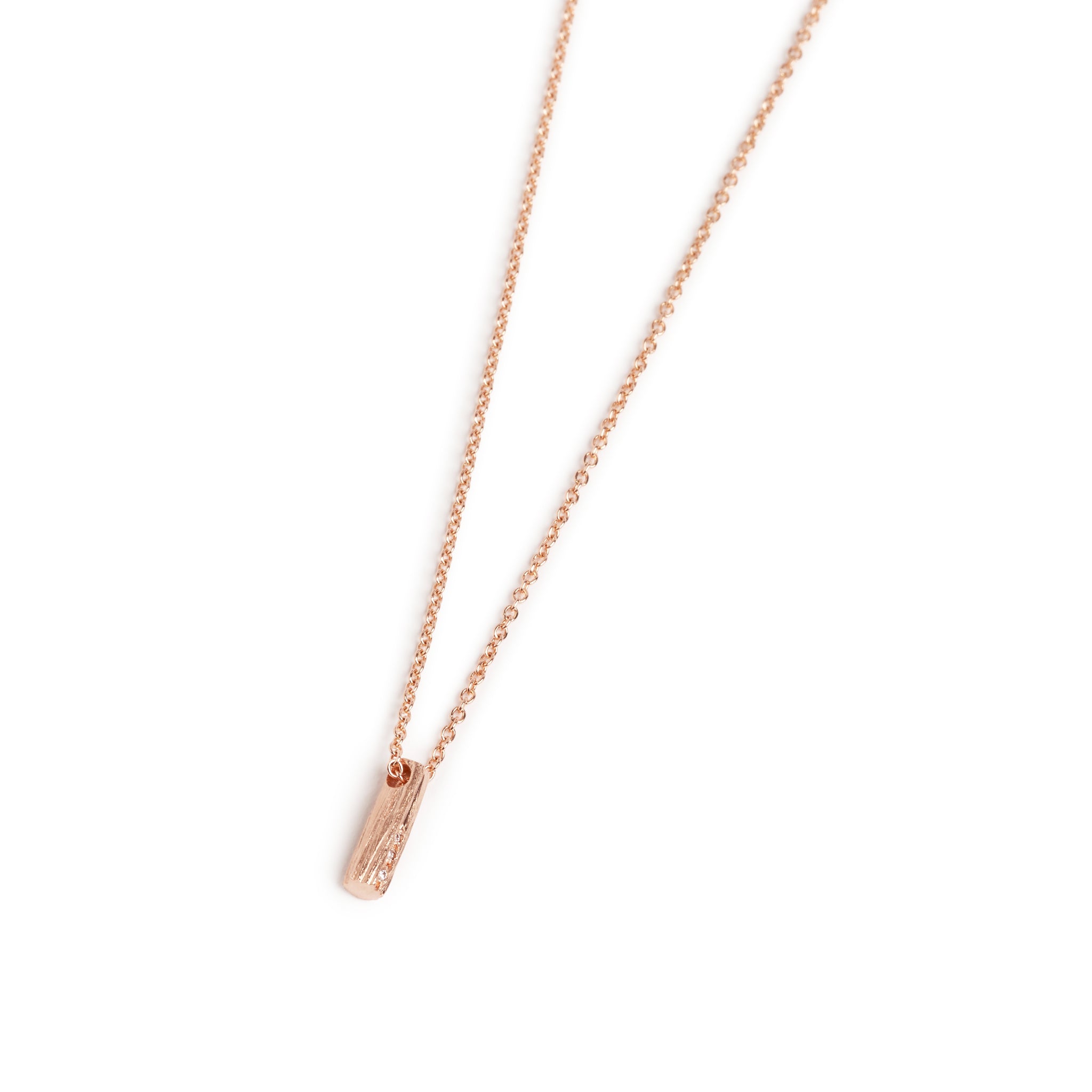 Lithic Diamond Love Rose Gold Pendant