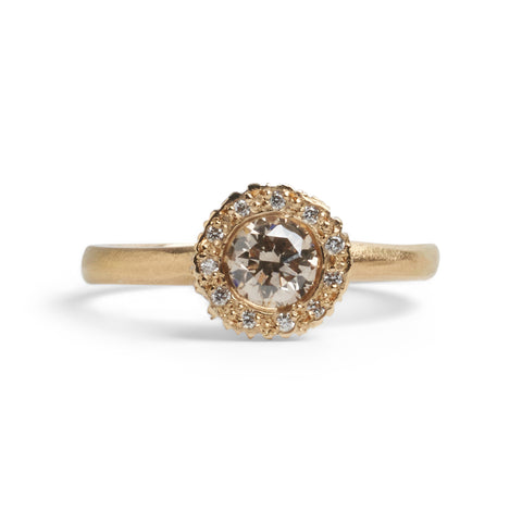 Precious Big Rock Champagne Diamond Ring