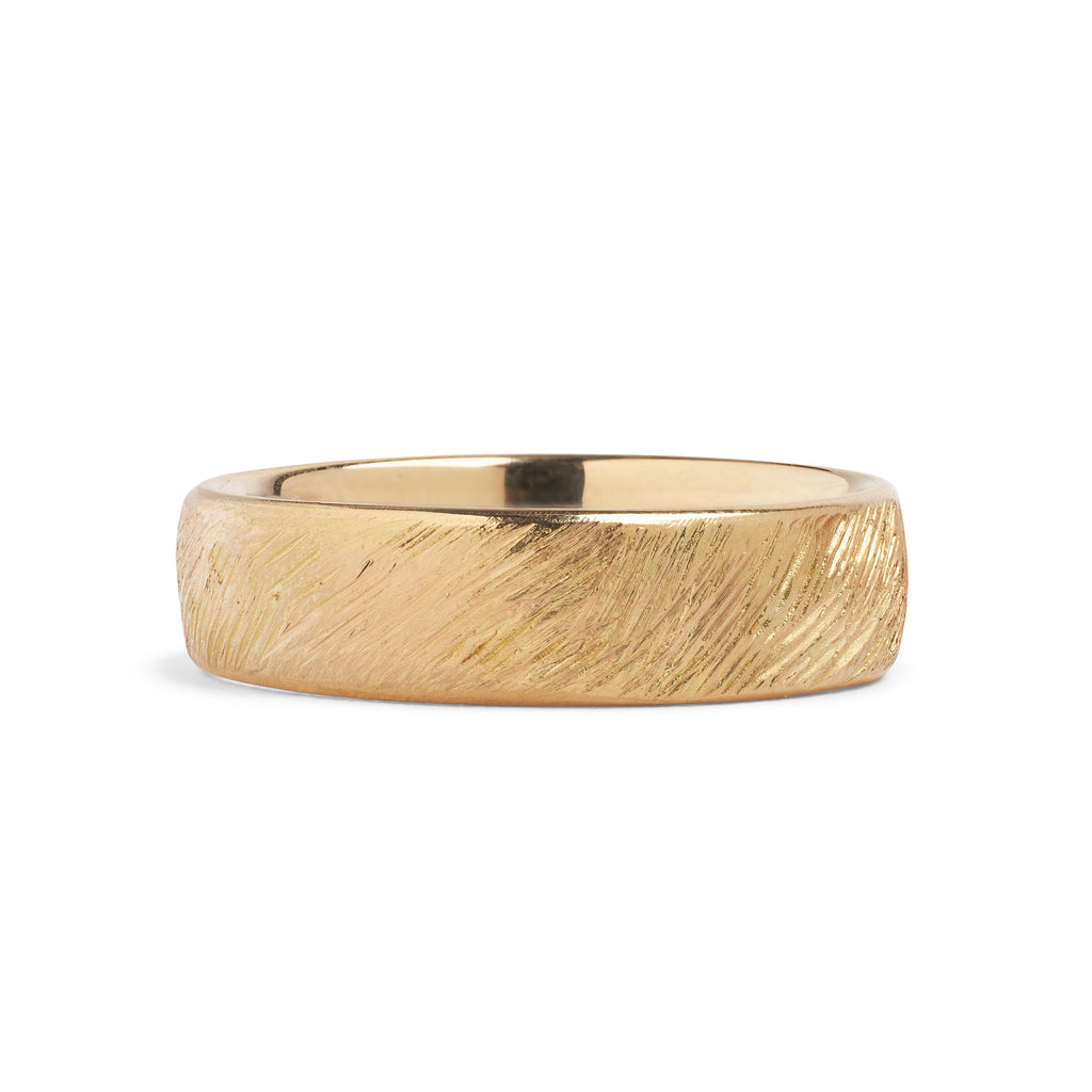 Etched 7 Wedding Ring