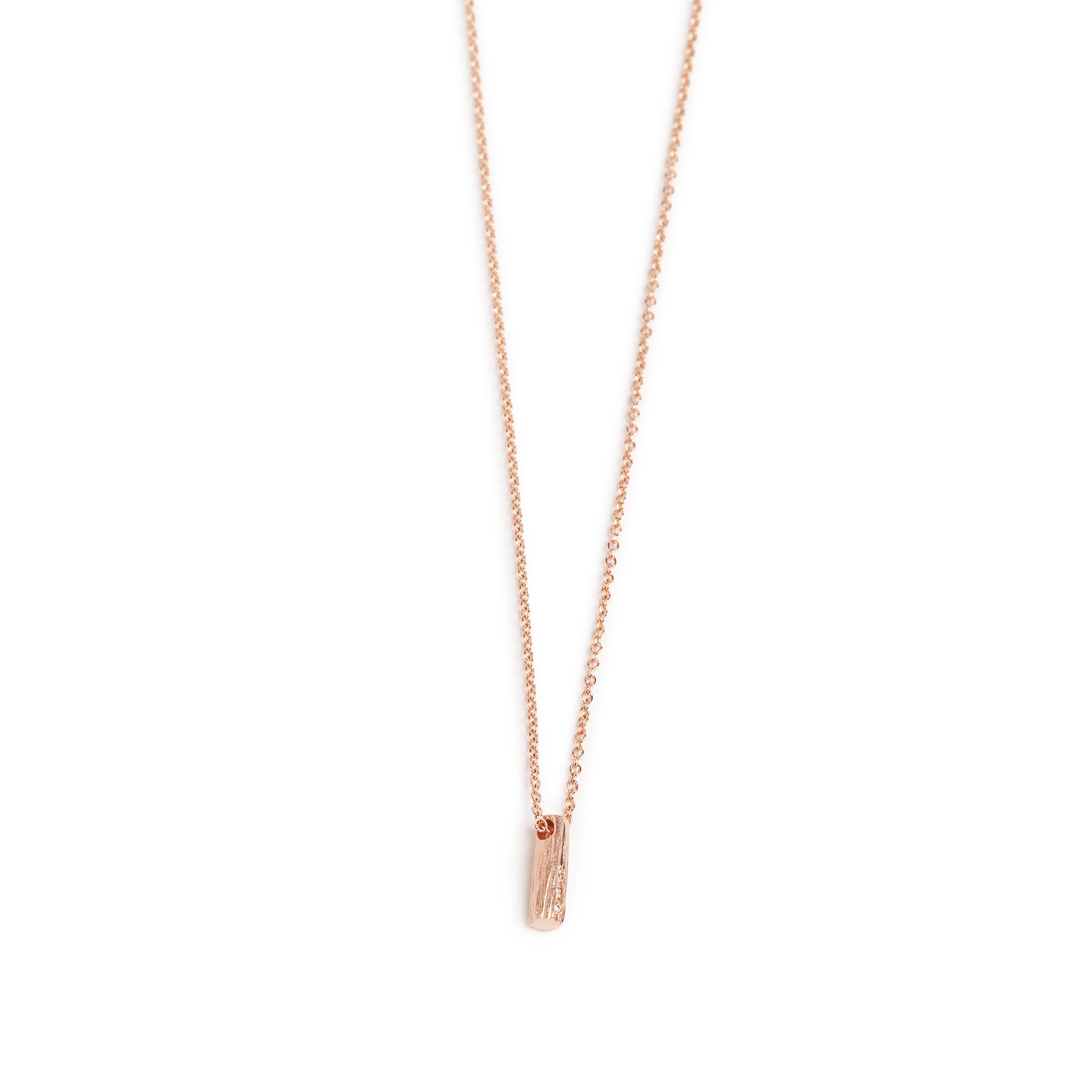 Lithic Diamond Love Rose Gold Pendant