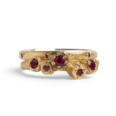 Scattered Stones Ruby Ring