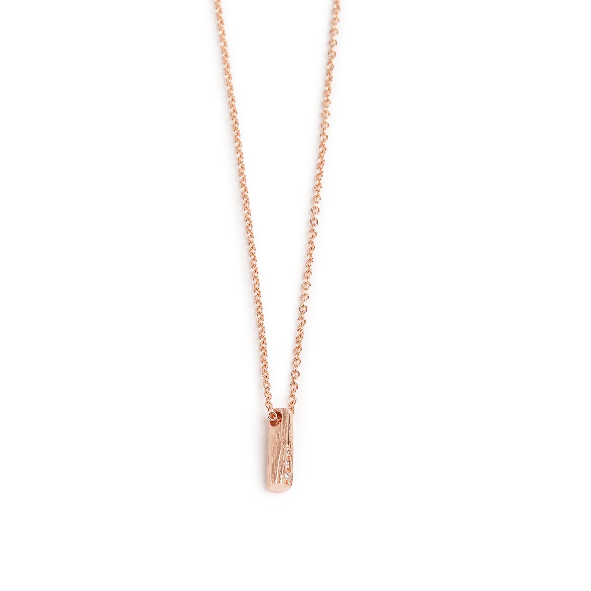 Lithic Diamond Love Rose Gold Pendant