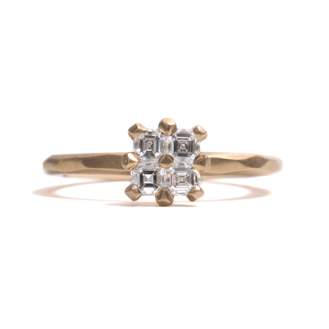 Quadruple Asscher Cut Diamond Soul Mates Ring by Krista McRae