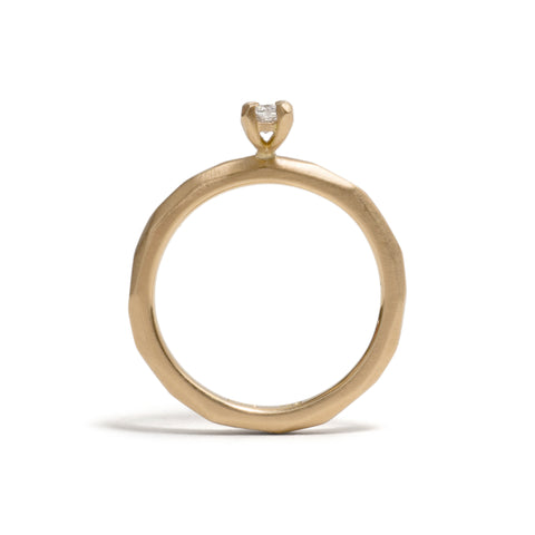 Cushion Cut Diamond Vertical Soul Mates Ring