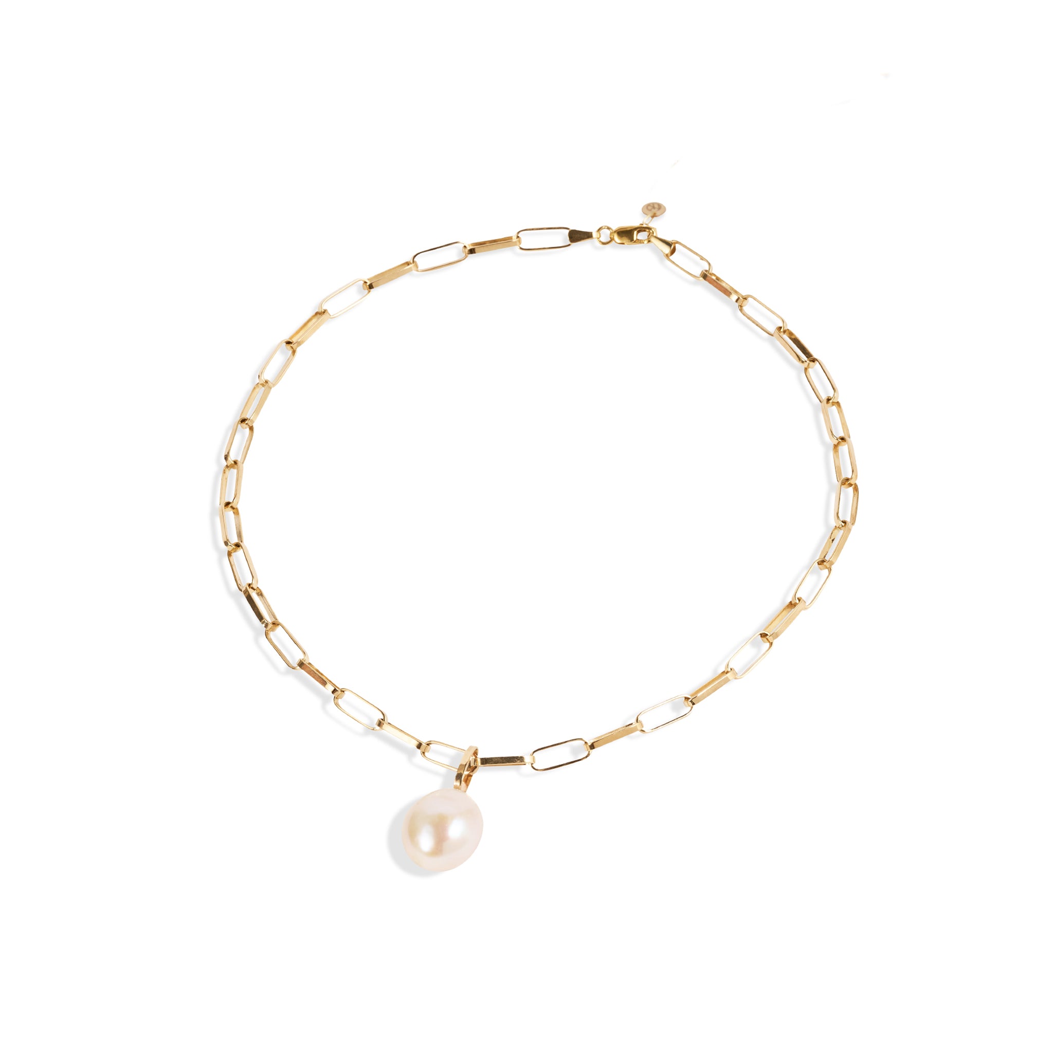 Baroque Pearl Link Drop Choker