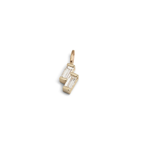 Vertical Double Diamond Necklace