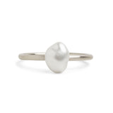 Baroque Pearl Silver Stacking Ring
