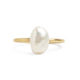 Baroque Pearl Gold Stacking Ring