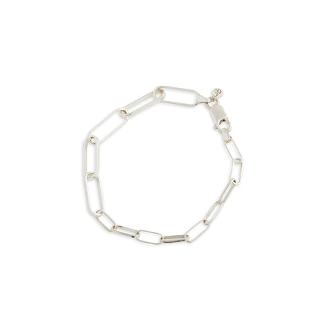 Mixed Link Medium Silver Bracelet by Melanie Katsalidis