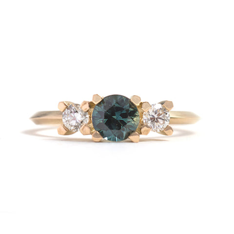 Heartbeat Parti Sapphire Diamond Love Ritual Ring by Melanie Katsalidis