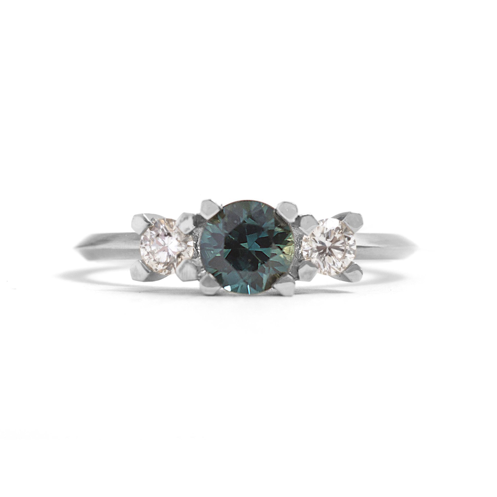 Heartbeat White Gold Parti Sapphire Diamond Love Ritual Ring