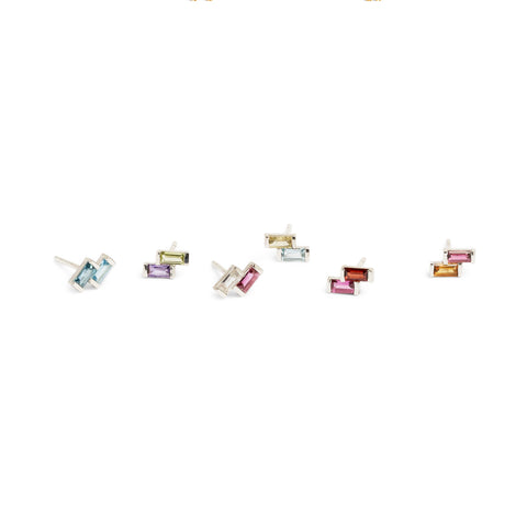 Juicy Double Gem Stud Earring (Single)