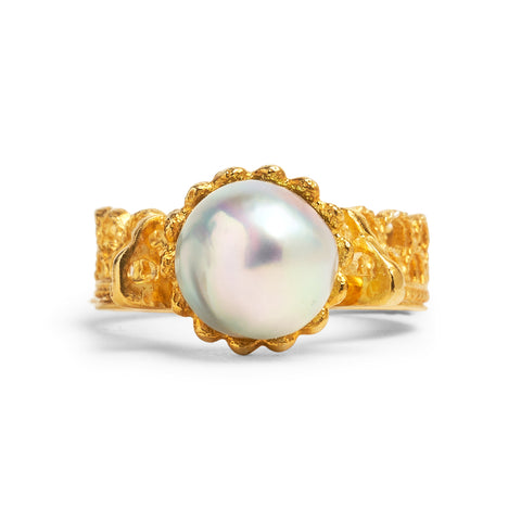 Pearl Bloom Ring by Nina Oikawa