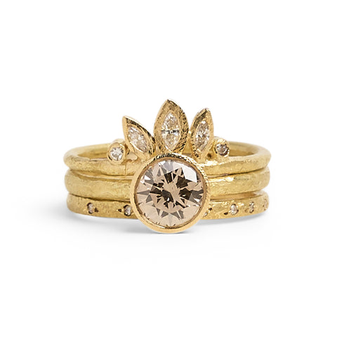 Champagne Diamond Stack Ring