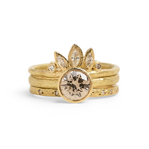 Champagne Diamond Stack Ring by Shimara Carlow