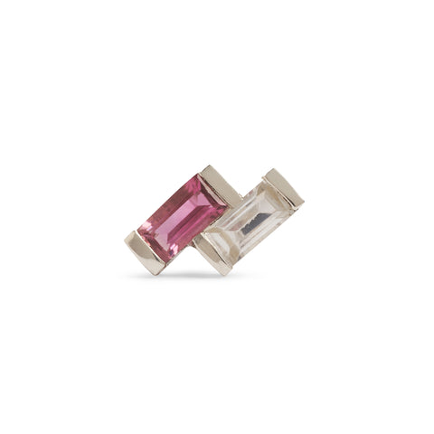 Juicy Double Gem Stud Earring (Single)