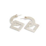 Sacred Geometries Studs - Circle Square Earrings