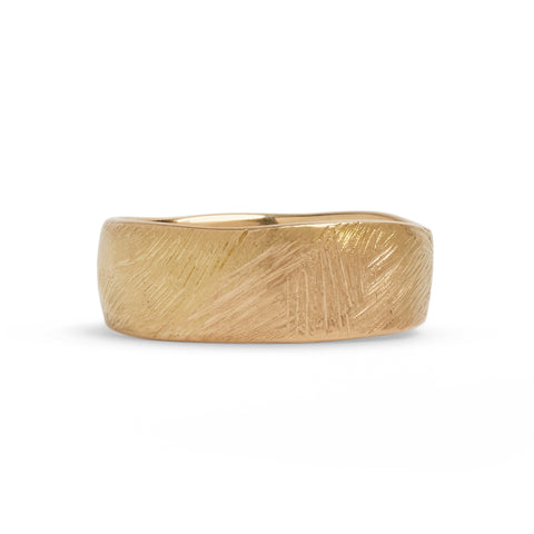 Organic Etched Wedding Ring by Karla Way