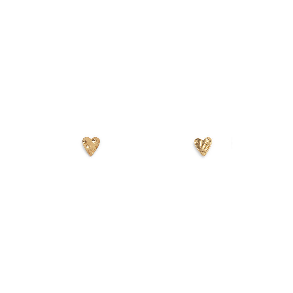 Mini Golden Heartie Stud Earrings