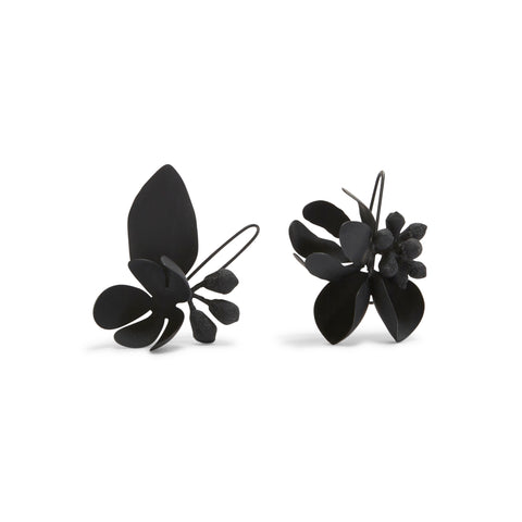 Medium Oxidised Native Floral Bouquet Earrings by Belinda Esperson