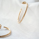 Golden Pattern Hoop Earrings
