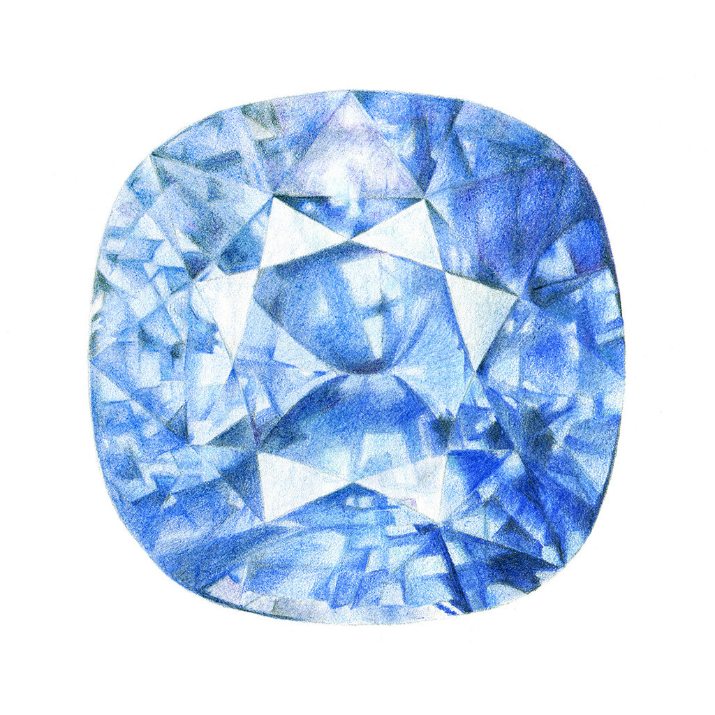Ceylon Sapphire Gem Illustration