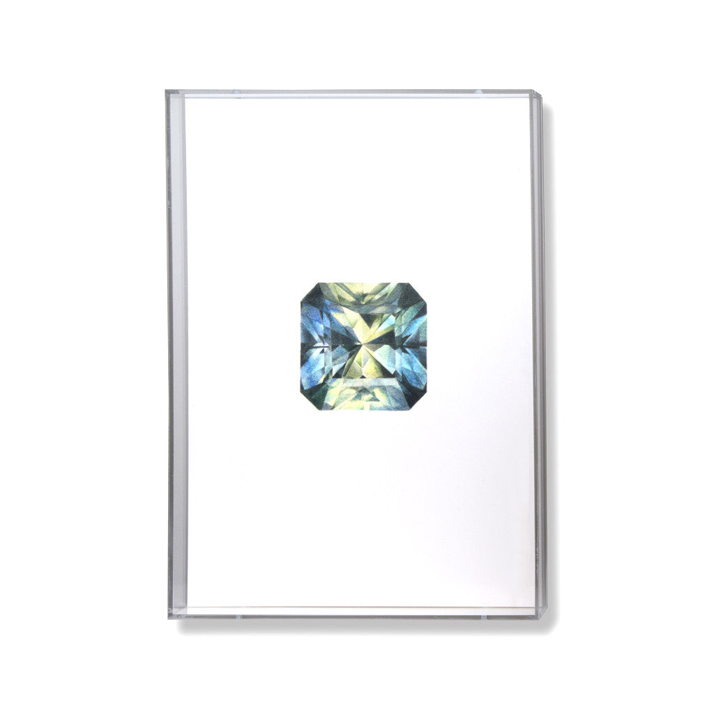 Parti Sapphire Gem Illustration