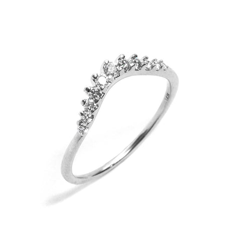 Tiara Curve Ring by Anna Sheffield