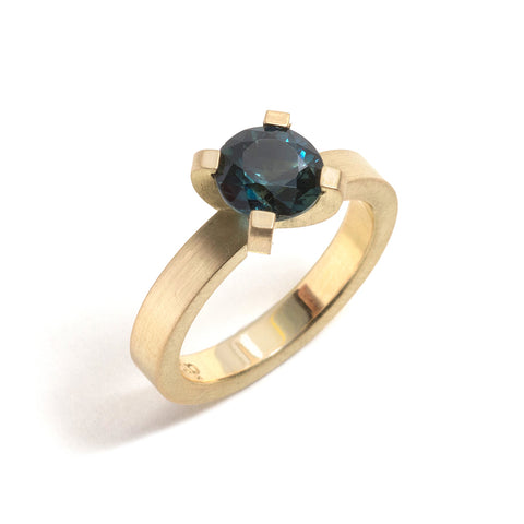 Brilliant Sapphire Solitaire Ring