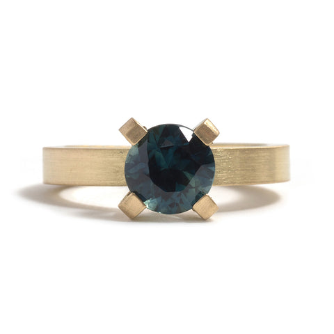 Brilliant Sapphire Solitaire Ring