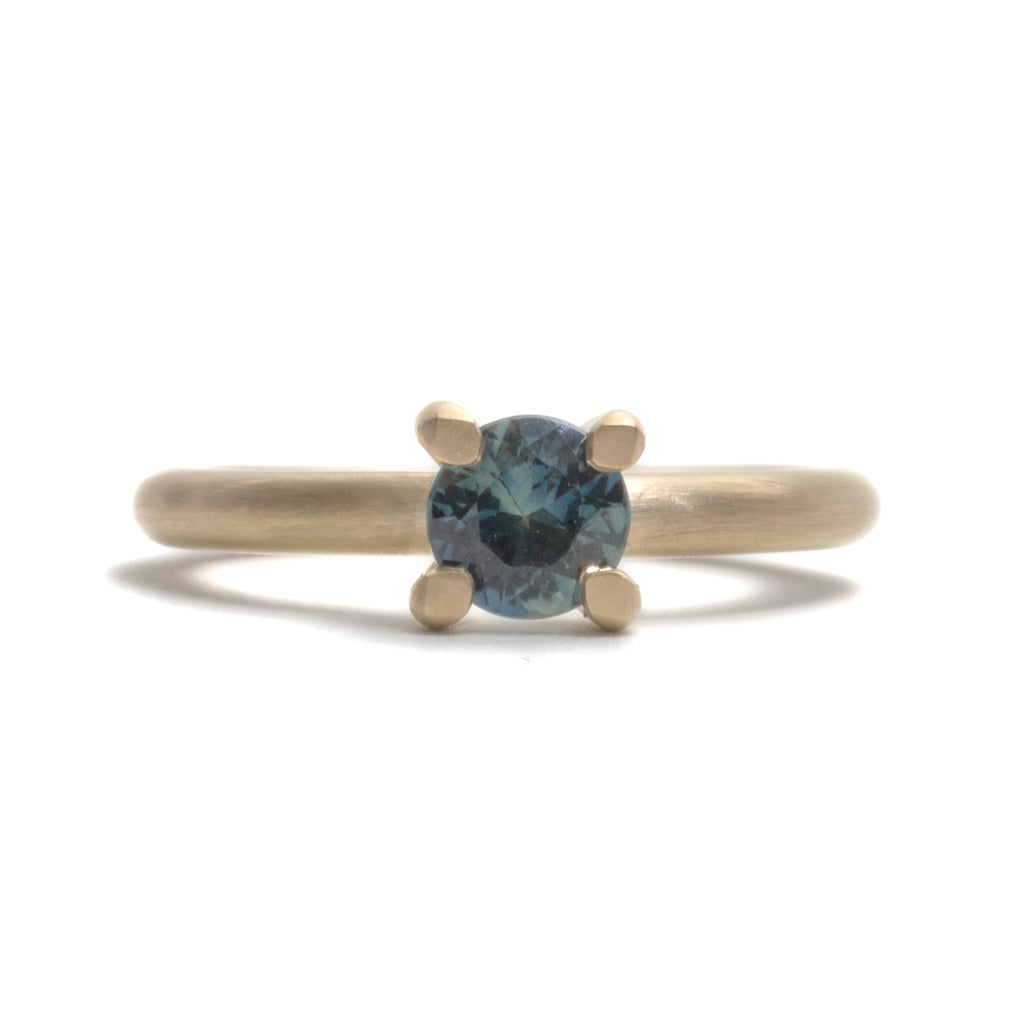 Brilliant Petite Sapphire Solitaire Ring