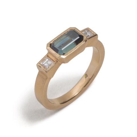 Landscape Sapphire Ring