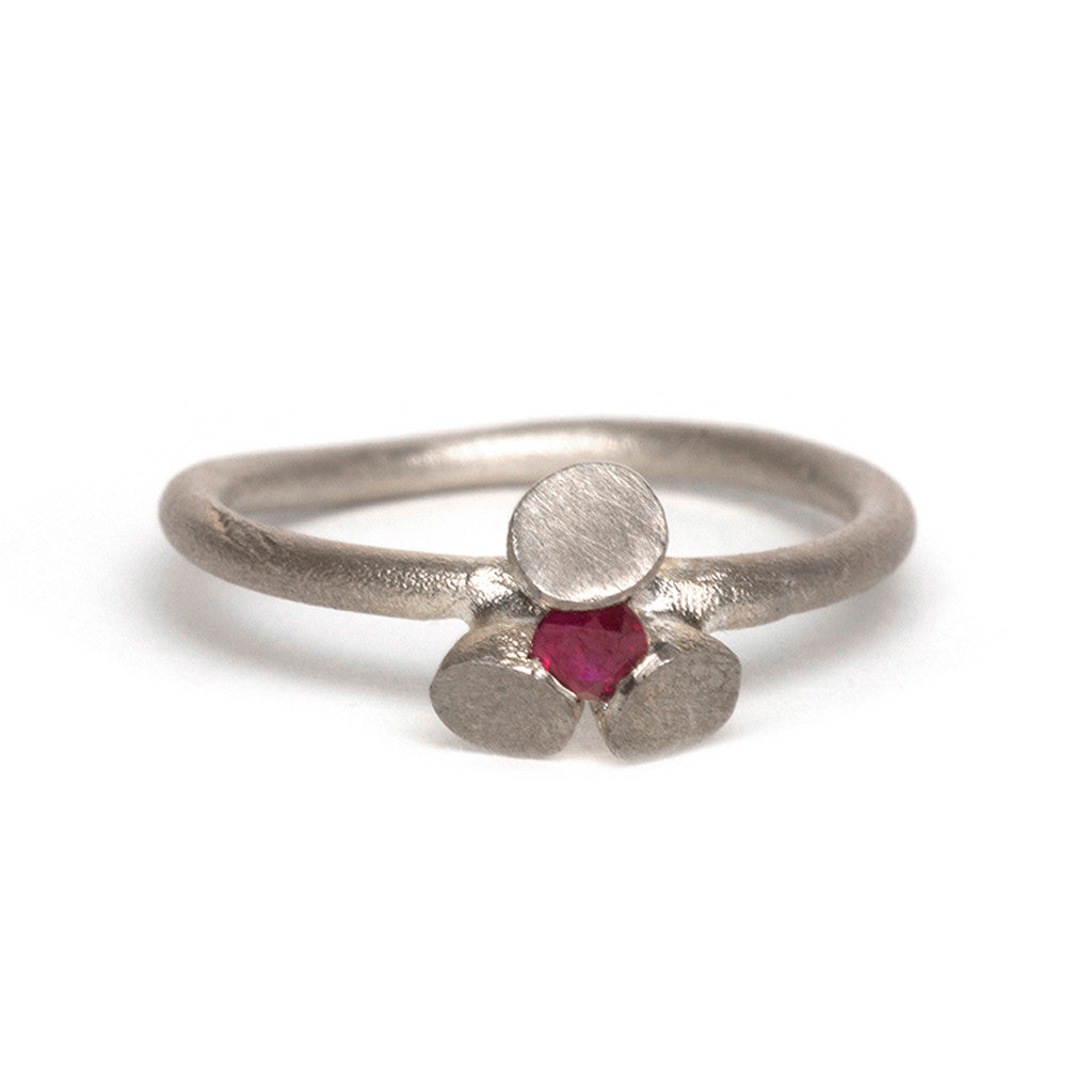 Sterling Silver and Ruby Transformations Ring