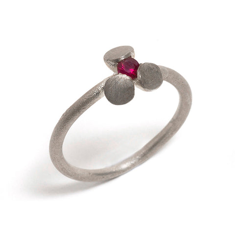 Sterling Silver and Ruby Transformations Ring