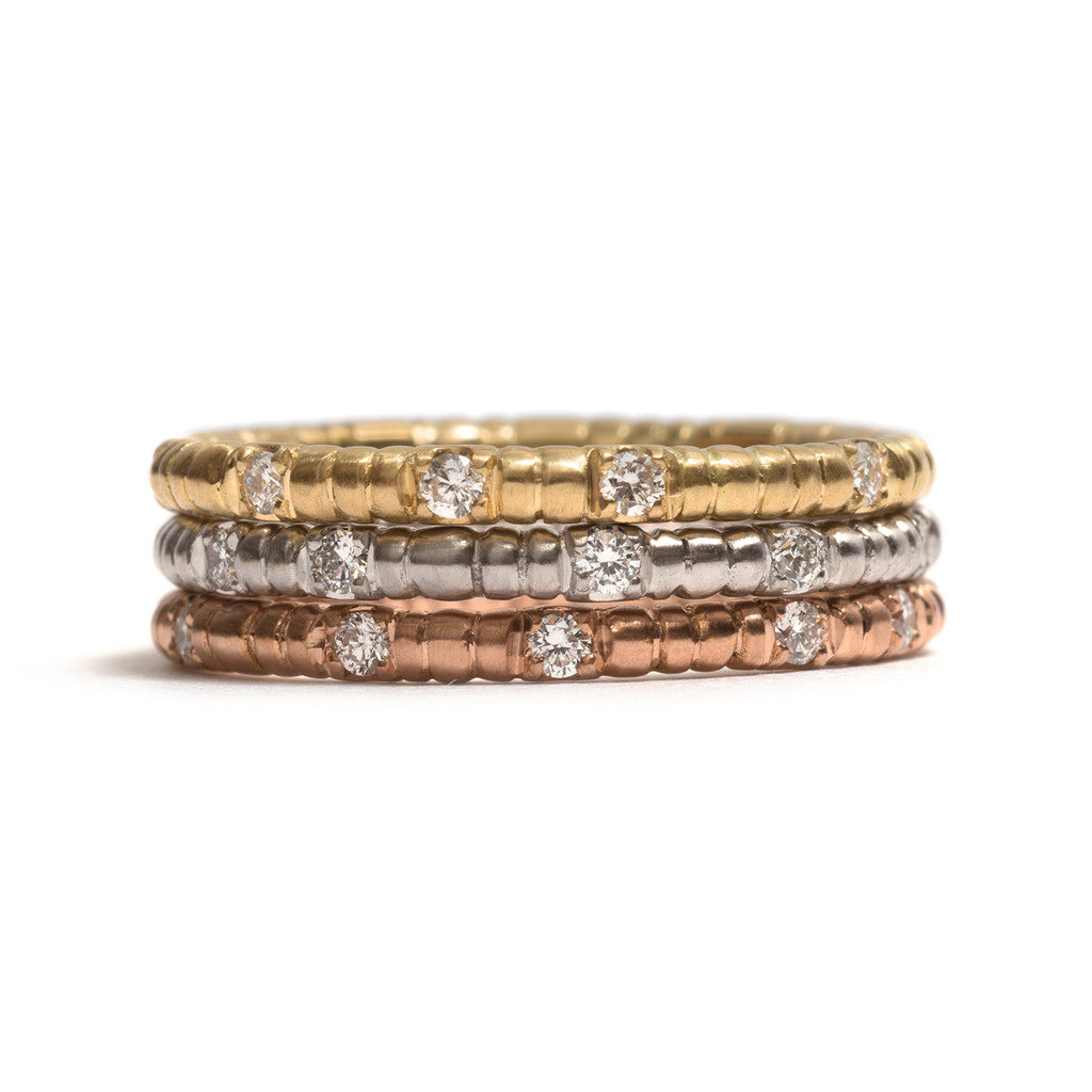 Scattered Seeds Diamond Wedding Ring