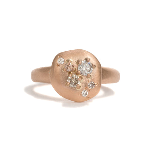 Step Stone Rose Gold Ring by Julia Storey