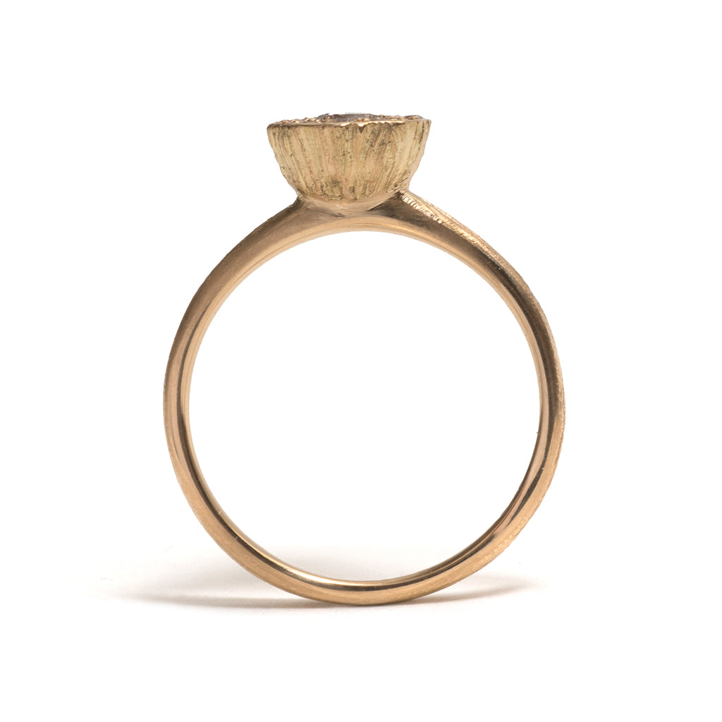 Precious Big Rock Yellow Gold Ring
