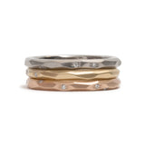 Rose Gold Faceted Diamond Wedding Ring