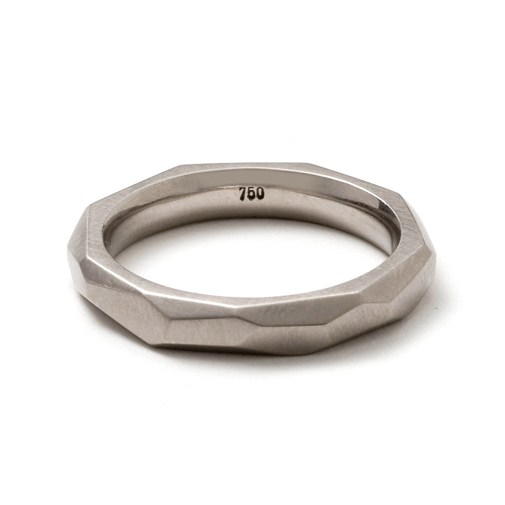 Faceted Gold Wedding Ring