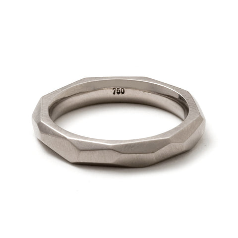 Faceted Gold Wedding Ring by Krista McRae
