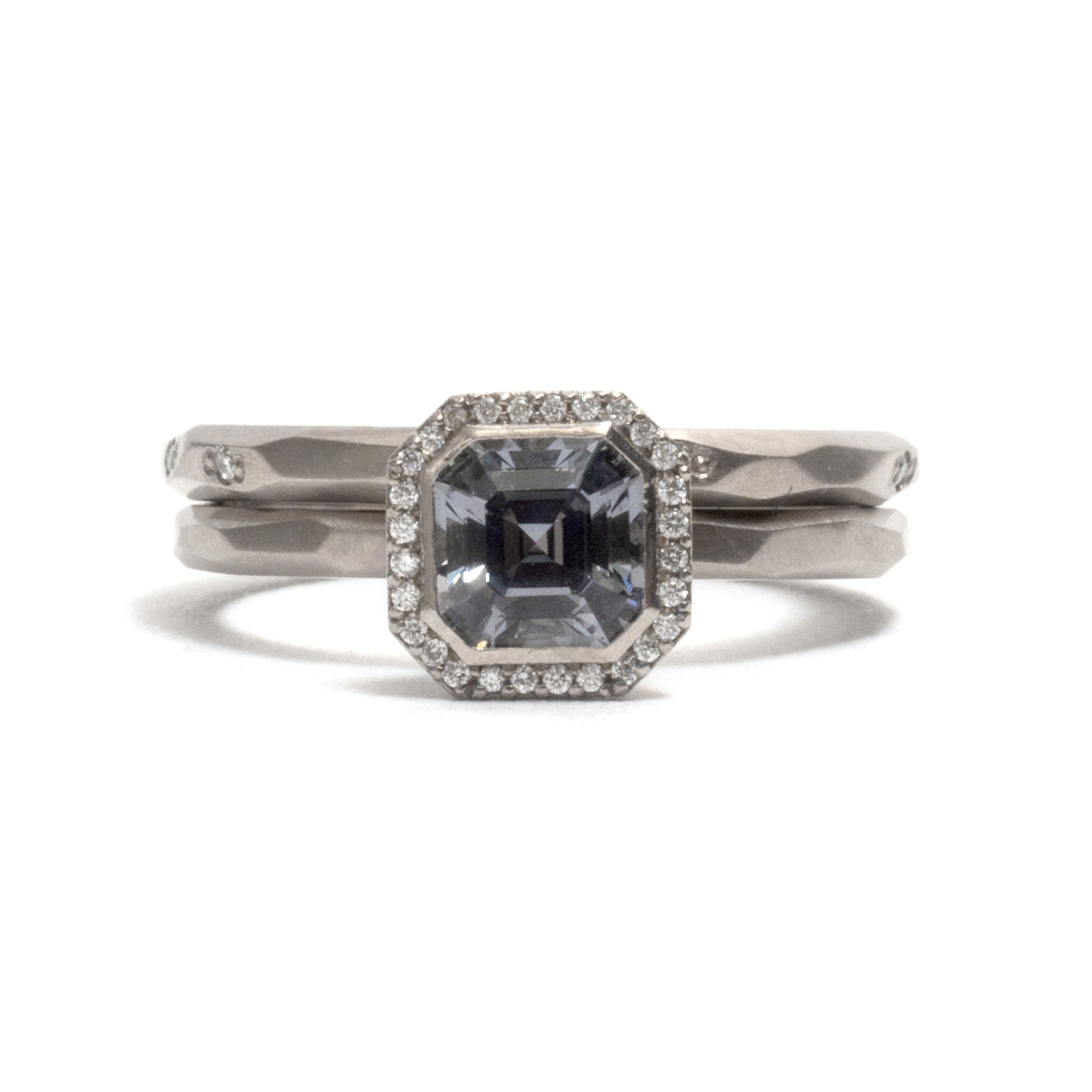 Halo Bezel Spinel Ring