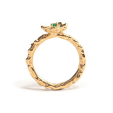 Yellow Gold and Emerald Cusp Ring