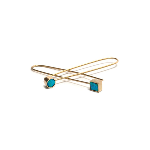 Asymmetric Opal Drop Earrings