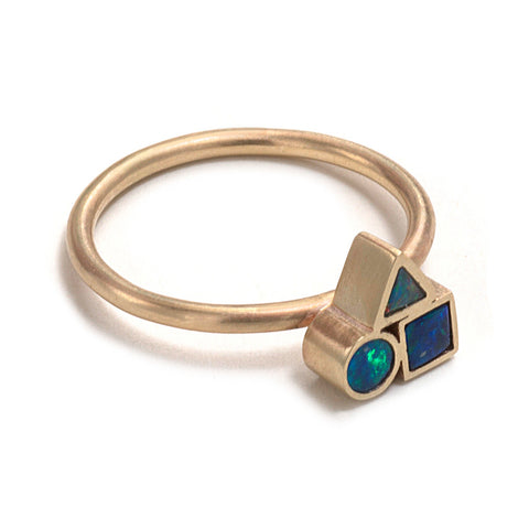 Opal Element Cluster Ring